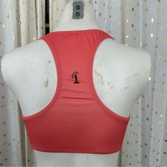 Loco Boutique Hawaii Removable Pads Zip Up Racerback Swim Vest Bikini Top S - Picture 3 of 4